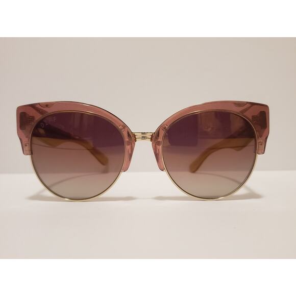 DIFF Eyewear Stella Polarized Sunglasses Womens Pink Gradient Round QG-TB3P #11S main image 8